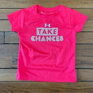 Under Armour Kids 2T Pink Take Chances Graphic T-Shirt